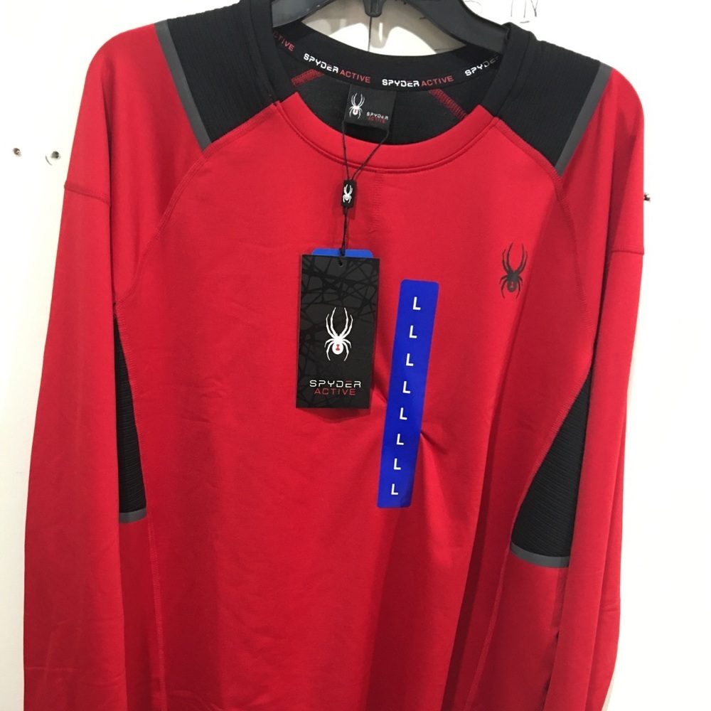Spyder Mens RED long sleeve tee‎